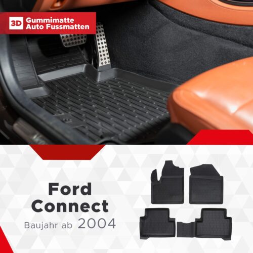 Ford Connect 2002–2013 – Fussmatten 3D