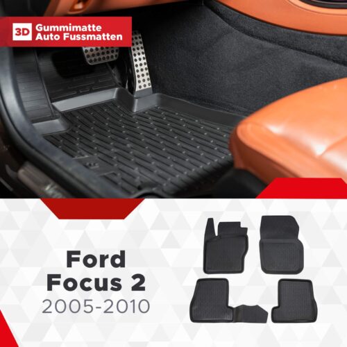 Ford Focus 2 2005–2010 – Fussmatten 3D