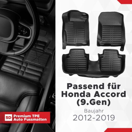 Honda Accord (9. Gen) 2012–2019 – Fussmatten 5D