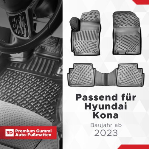 Hyundai Kona ab 2023 – Fussmatten 3D