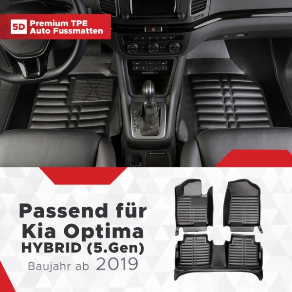 Kia Optima Plug-in Hybrid (5. Gen) ab 2019 – Fussmatten 5D