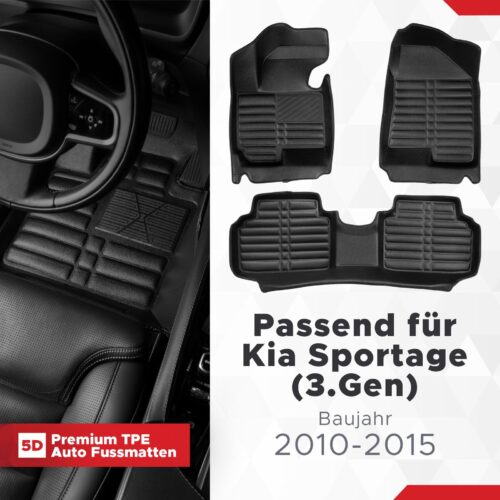 Kia Sportage (3. Gen) 2010–2015 – Fussmatten 5D