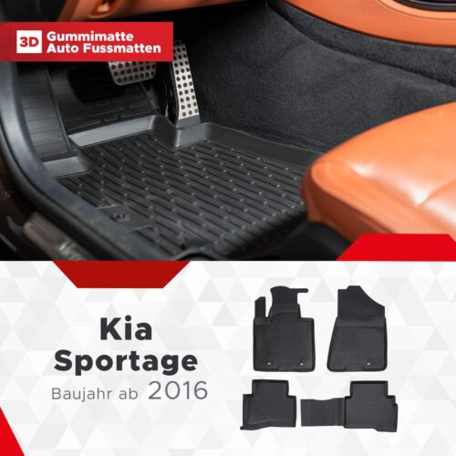 Kia Sportage 4 (IV) 2015–2021 – Fussmatten 3D