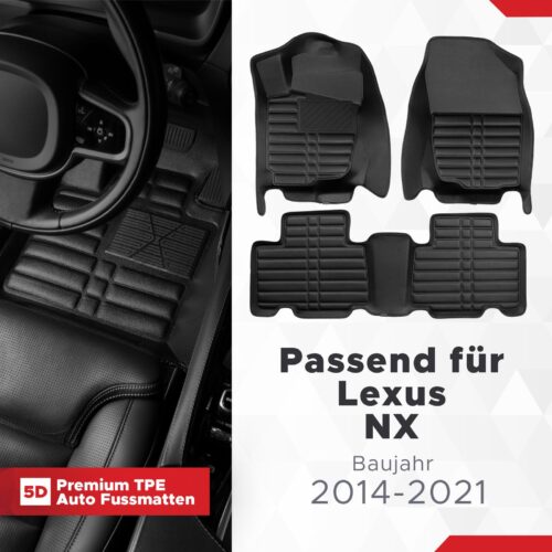 Lexus NX 2014–2021 – Fussmatten 5D