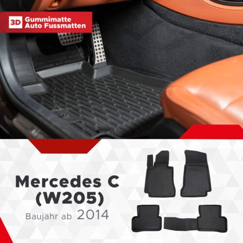 Mercedes C-Klasse (W205) 2014–2021 – Fussmatten 3D