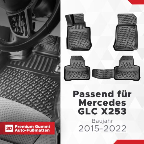 Mercedes GLC (X253) 2015–2022 – Fussmatten 3D