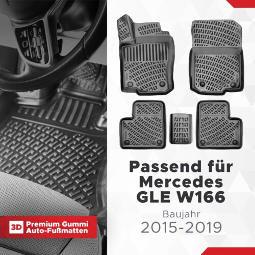 Mercedes GLE (W166) 2015–2019 – Fussmatten 3D