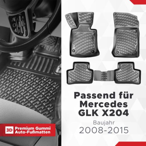 Mercedes GLK (X204) 2008–2015 – Fussmatten 3D
