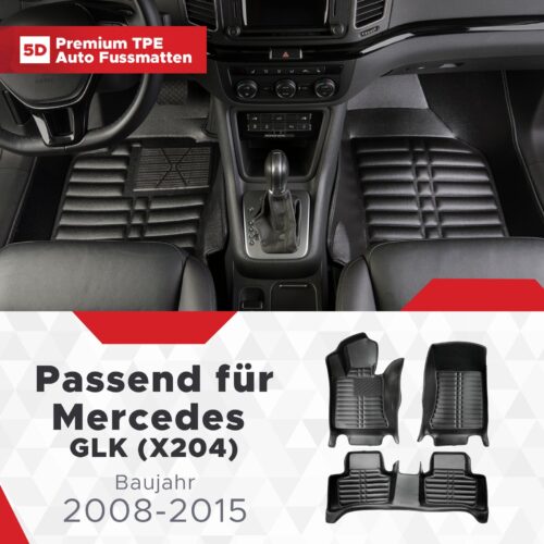 Mercedes GLK (X204) 2008–2015 – Fussmatten 5D