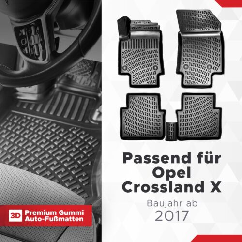 Opel Crossland X ab 2017 – Fussmatten 3D