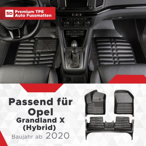 Opel Grandland X (Hybrid) 4X4 ab 2020 – Fussmatten 5D