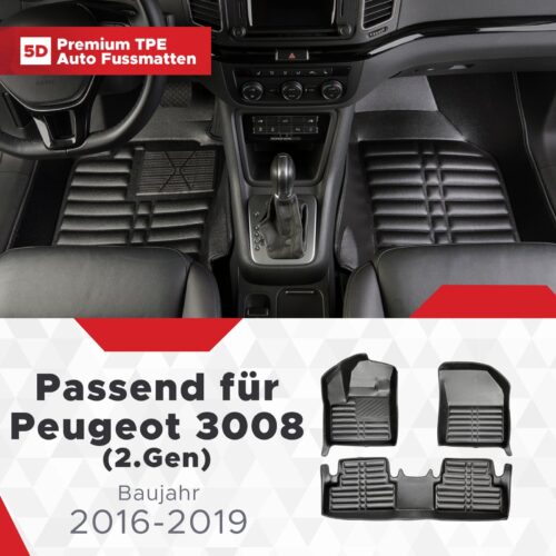 Peugeot 3008 (2. Gen) 2016–2019 – Fussmatten 5D