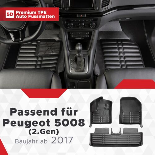 Peugeot 5008 (2. Gen) 2017–2024 – Fussmatten 5D