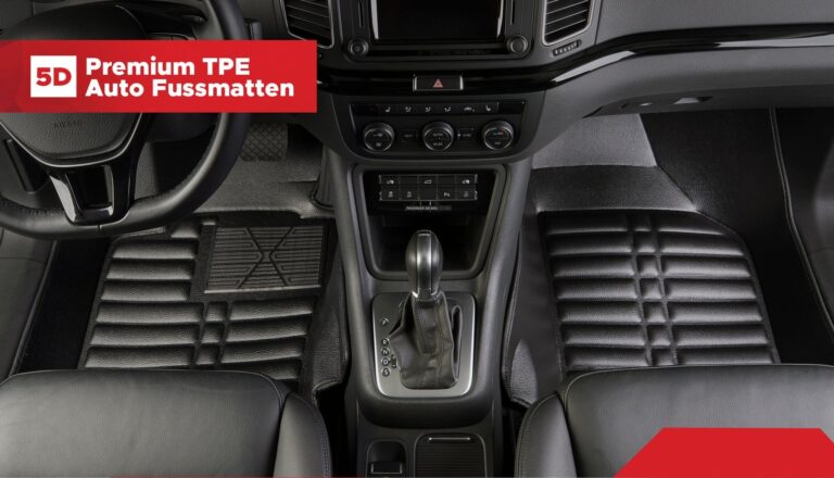 TPE-Fussmatten im Fussraum eines Fahrzeugs