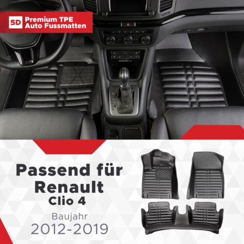 Renault Clio 4 2012–2019 – Fussmatten 5D