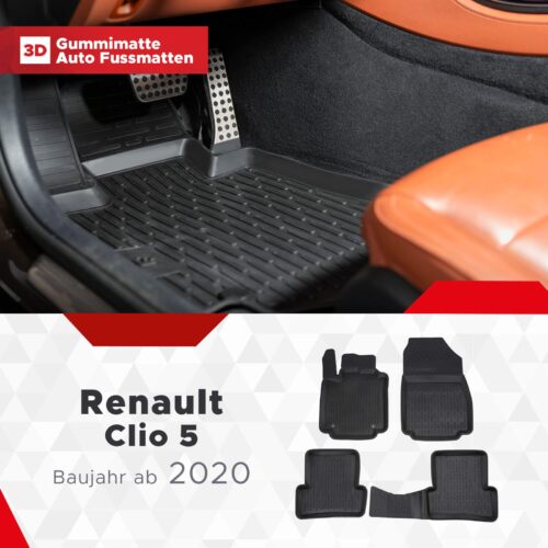 renault-clio-5-v-ab-2019-fussmatten-3d-1 Renault Clio 5 (V) ab 2019 – Fussmatten 3D