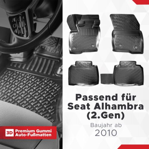 Seat Alhambra (2. Gen) ab 2010 – Fussmatten 3D