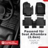 Seat Alhambra (2. Gen) für 5 Sitze ab 2010 – Fussmatten 5D