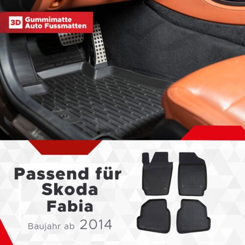 Skoda Fabia 2014–2021 – Fussmatten 3D