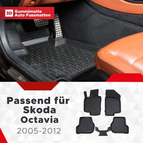 Skoda Octavia (2. Gen) 2004–2013 – Fussmatten 3D