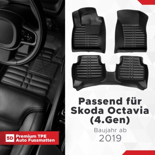 Skoda Octavia (4. Gen) ab 2019 – Fussmatten 5D