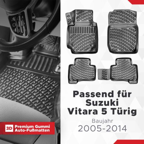 Suzuki Vitara 5 Türig 2005–2014 – Fussmatten 3D
