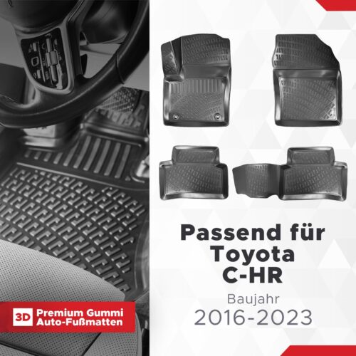 Toyota C-HR 2016–2023 – Fussmatten 3D