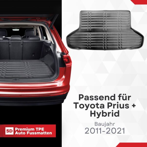 Toyota Prius+ Hybrid 2011–2021 – Kofferraummatte 5D Toyota Prius+ Hybrid 2011–2021 – Kofferraummatte 5D
