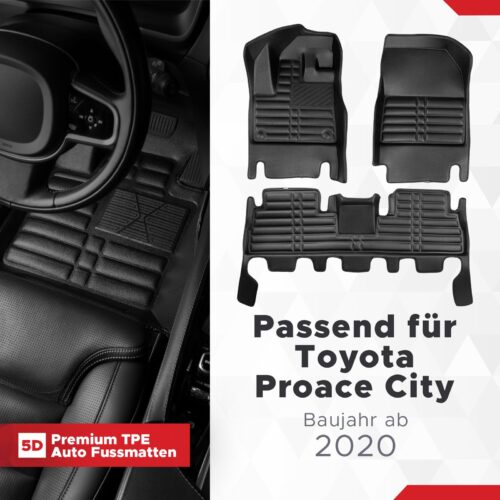 Toyota Proace City Bj ab 2020 – Fussmatten 5D