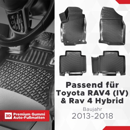 Toyota RAV4 (IV) & RAV4 Hybrid 2013–2018 – Fussmatten 3D