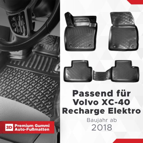 Volvo XC40 Recharge Elektro ab 2018 – Fussmatten 3D