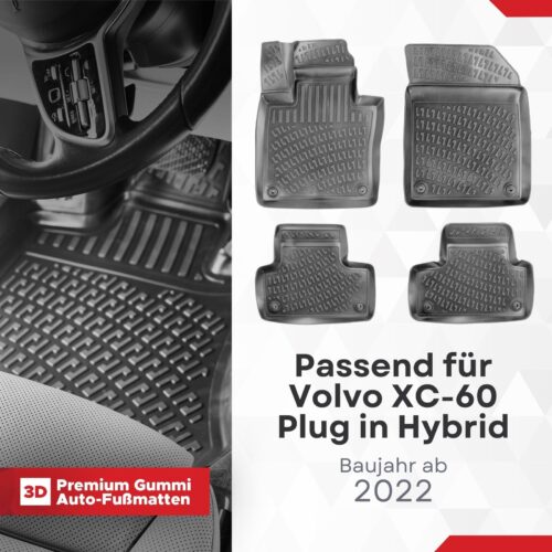 Volvo XC60 Plug in Hybrid ab 2022 – Fussmatten 3D