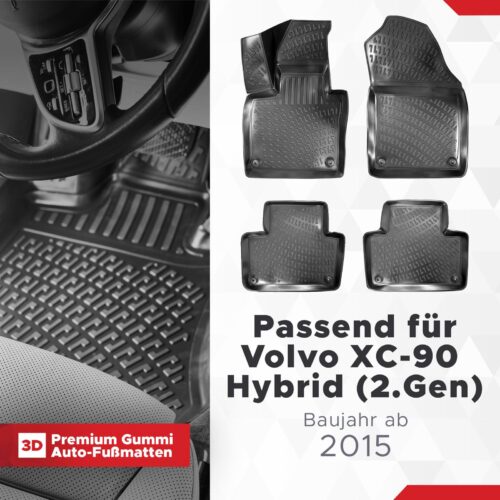 Volvo XC90 Hybrid (2. Gen - XC90) ab 2015 – Fussmatten 3D