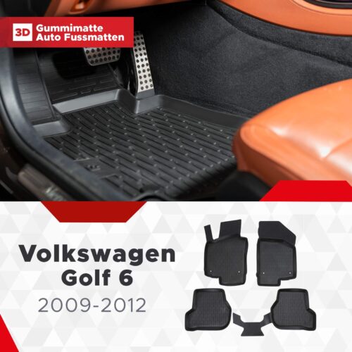 VW Golf 6 2009–2012 – Fussmatten 3D