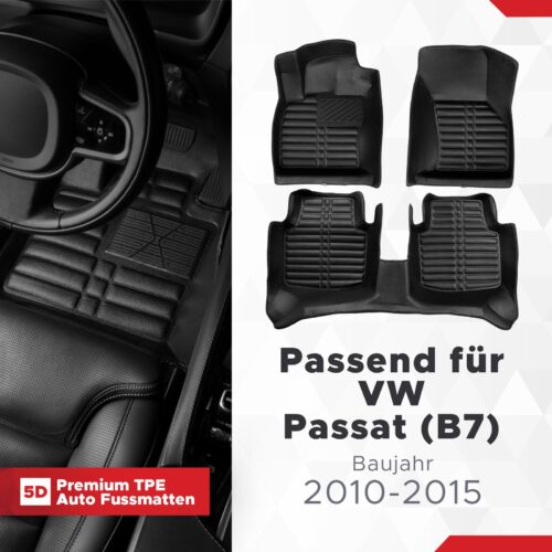VW Passat (B7) 2010–2015 – Fussmatten 5D